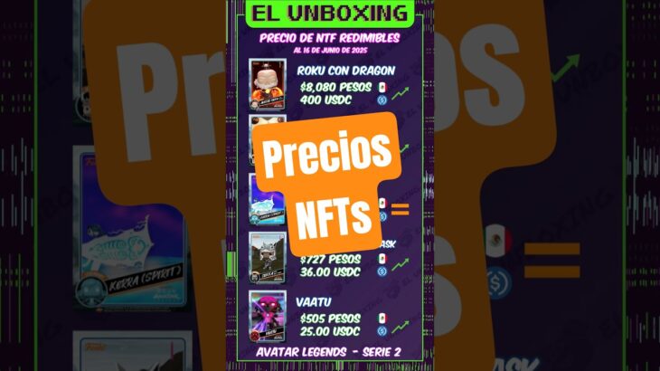 🚨 ACTUALIZACIÓN #Nft Precio de #FunkoPop redimibles al 16 de Junio 2025