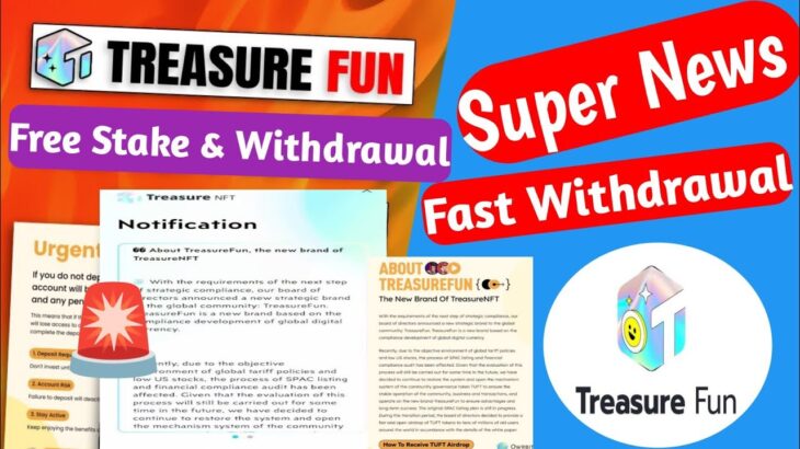 Big update🚨Treasure NFT Fun New Update Today| Treasure NFT Withdrawal New Update