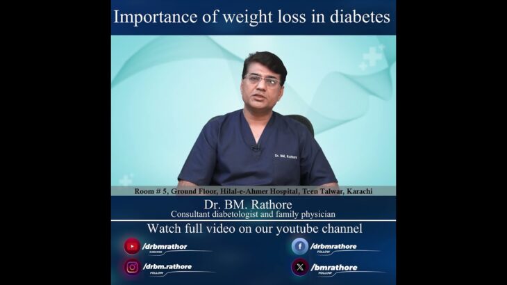 Importance of weight loss in diabetes, expalined by Dr. BM. Rathore