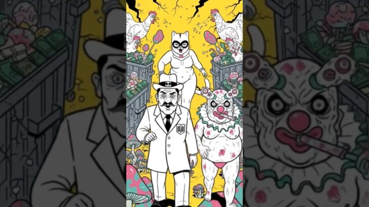 M.a.c ( mafia and clown) shit goes down #nft #comics #art #illustration