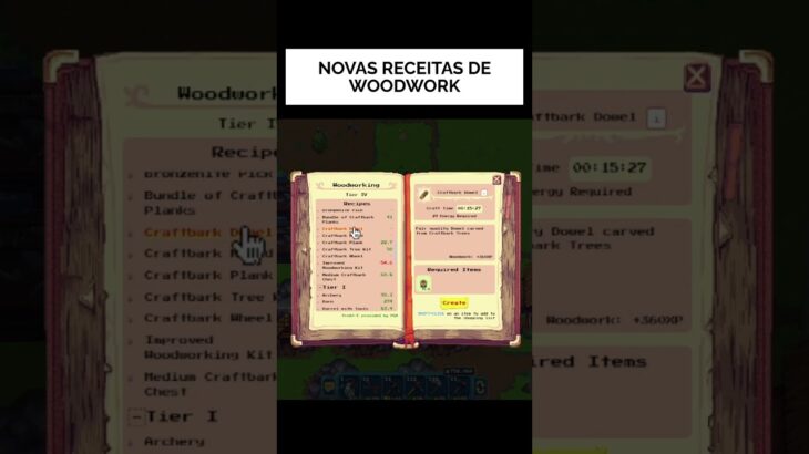 PIXELS NFT – NOVAS RECEITAS DE WOODWORK #jogosplaytoearn #pixelsnft #pixel #nft
