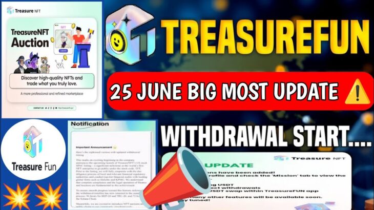 Treasure NFT Fun New Update Today| Treasure NFT Withdrawal New Update