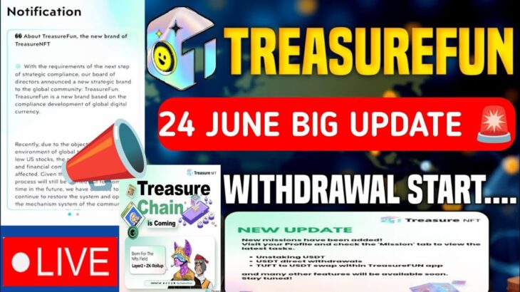 Treasure NFT Fun New Update Today| Treasure NFT Withdrawal New Update