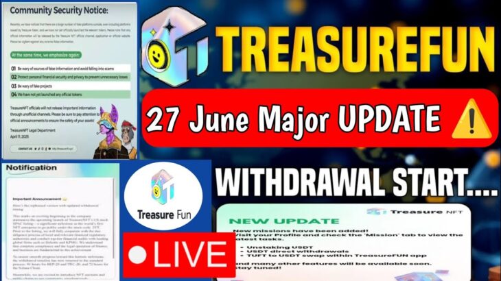 📣🔴 Treasure NFT Fun New Update Today| Treasure NFT Withdrawal New Update! Treasure fun update