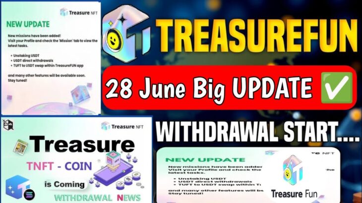 Treasure NFT Fun New Update Today| Treasure NFT Withdrawal New Update! Treasure fun update