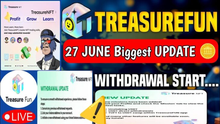 🪙Treasure NFT Fun New Update Today| Treasure NFT Withdrawal New Update! Treasure fun update