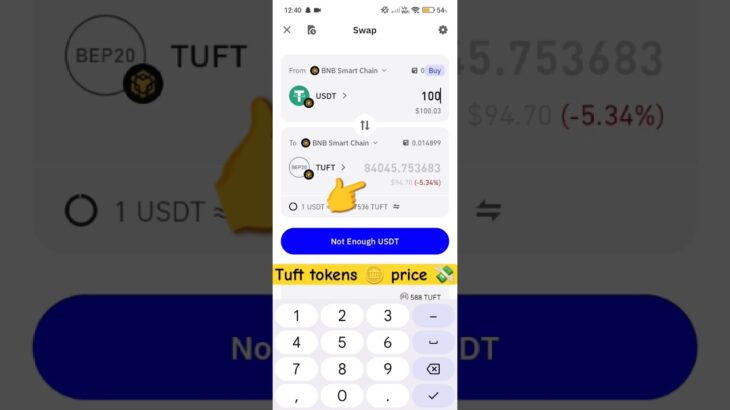 Tuft tokens 🪙 Price 💸in Wallet 🎉#treasure #nft #fun #shorts