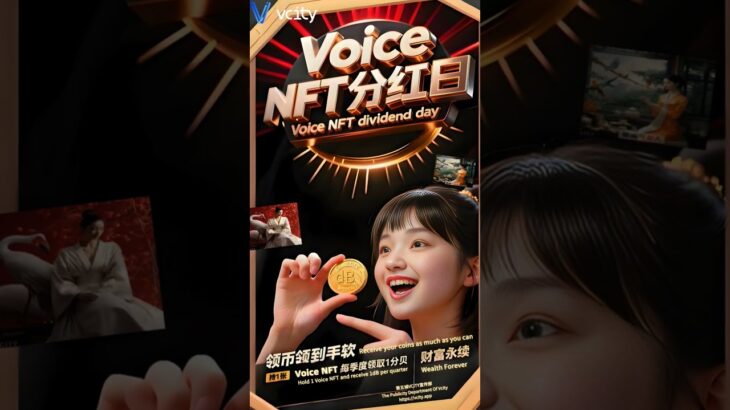 Voice NFT dividend dayReceive your coins as much as you canHold 1 Voice NFT and receive 1dB per q