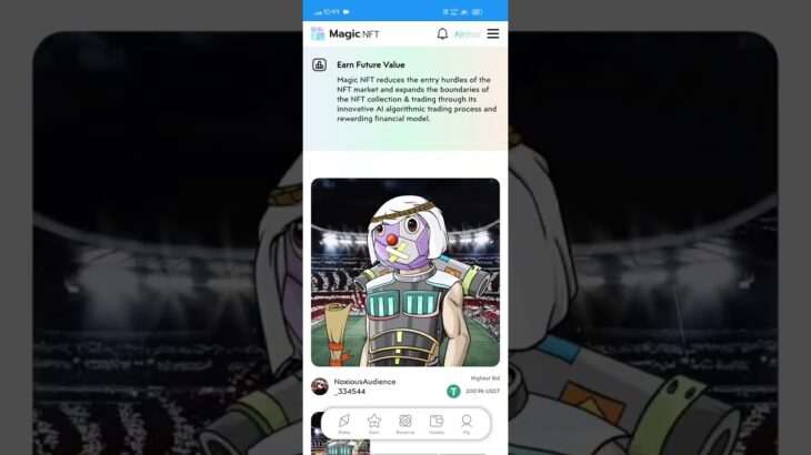 magic NFT.https://www.magicnft.xyz/#signup?code=NX9TG33KX6CVB      #shorts #treasurenft #nft