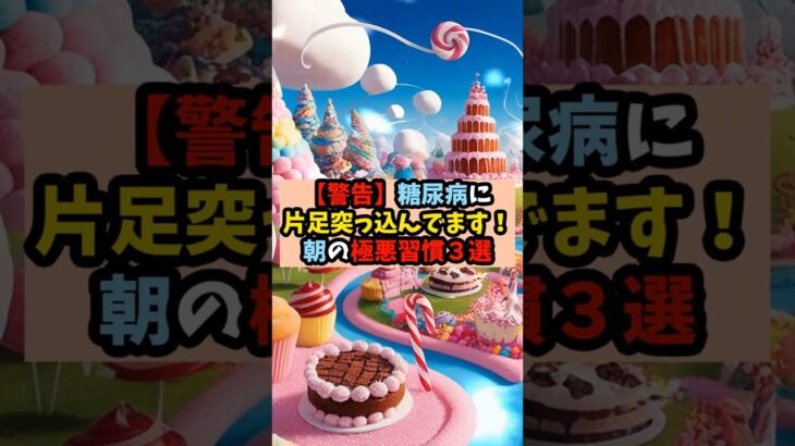 【警告】糖尿病に片足突っ込んでます！朝の極悪習慣３選 #健康 #雑学 #shorts