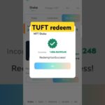 tresurefun stake redeem, TUFT token redemption, tresure fun new update #nft #treasurenft #stake 😦