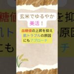 玄米　美活　血糖値上昇を抑える　糖尿病　日本食