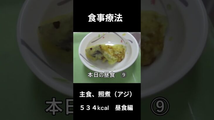 糖尿病の病院食、主食、照焼（アジ）昼食編