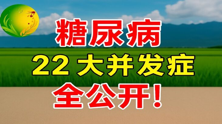 糖尿病22大并发症全公开！你唔知道嘅6个正係度靜靜咁发生！【粤语｜简体】