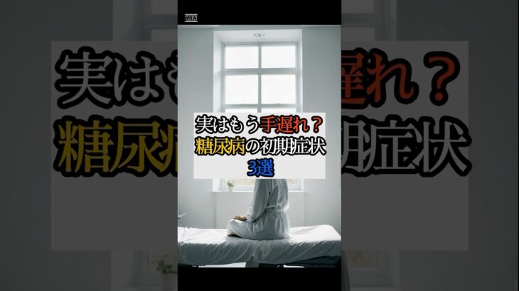 【要注意】糖尿病の初期症状3選 #健康 #食習慣 #糖尿病