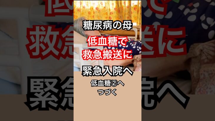 糖尿病の母 低血糖で救急搬送 #糖尿病 #低血糖 #要介護4