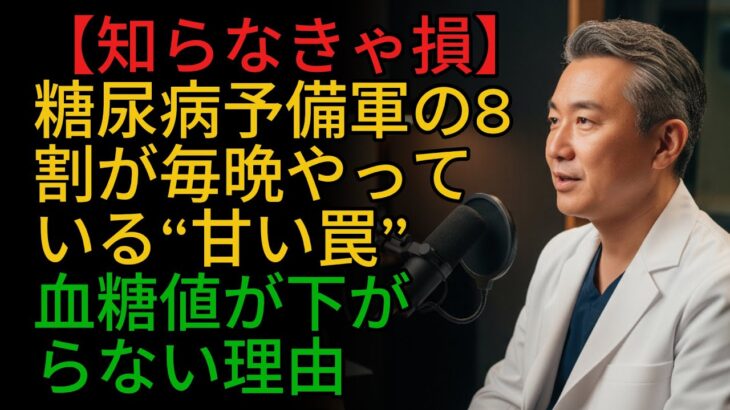 【知らなきゃ損】糖尿病予備軍の8割が毎晩やっている“甘い罠”｜血糖値が下がらない理由
