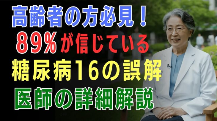 89%の高齢者が誤解している…糖尿病に関する16の危険な思い込みを詳しく解説　[医師たちの健康録] [高齢者の健康]