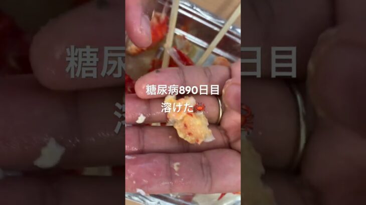 溶けた花咲ガニ一応食べといた糖尿病890日目食事記録  #糖尿病の品格 #糖尿病 #心筋梗塞 #血糖値 #hba1c #カニ