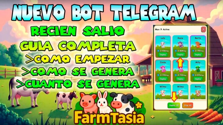 🐰 ACABA DE SALIR FARMTASIA | GUIA COMPLETA | BOT TELEGRAM GRANJA NFT 2025