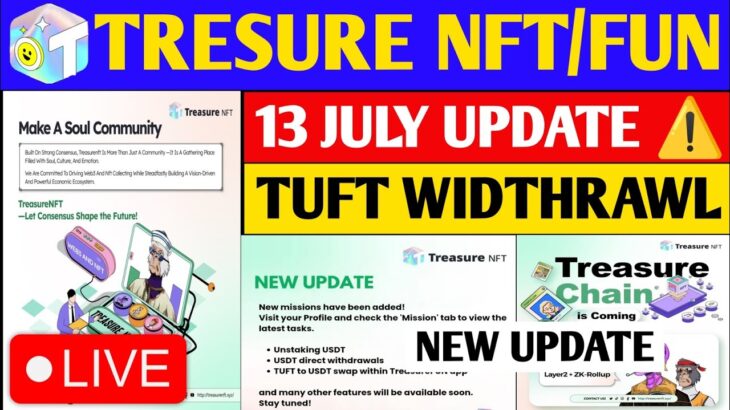 Good News🥰 Treasure NFT New Update Today | Treasure FUN New Update Today |Scam, Problem Withdrawal.