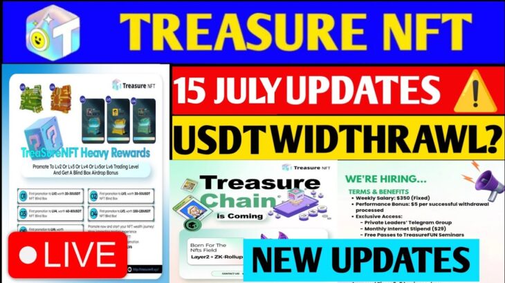 Good News🥰 Treasure NFT New Update Today | Treasure FUN New Update Today |Scam, Problem Withdrawal.