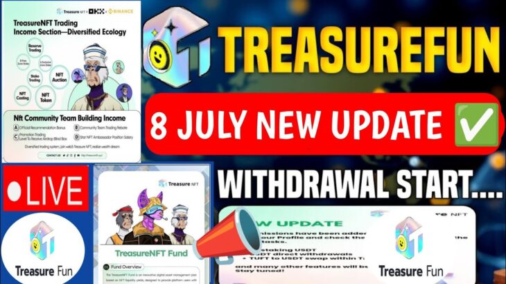 🔴 Live🔴Treasure NFT Fun New Update Today| Treasure NFT Withdrawal New Update