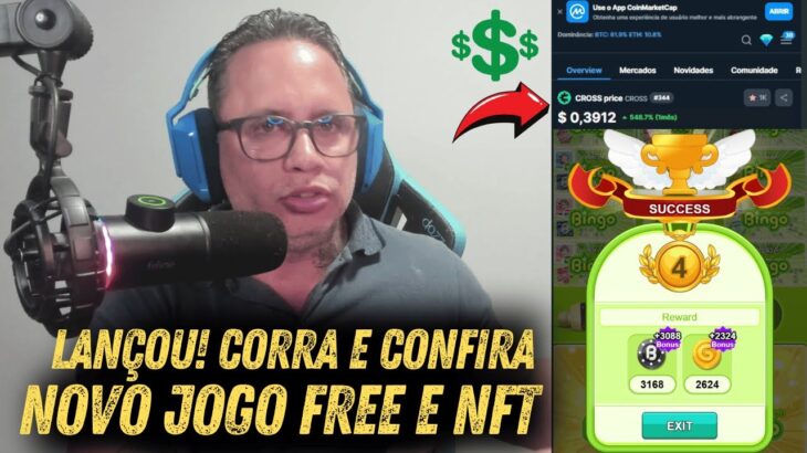 REALMENTE LANÇOU HOJE! NOVO JOGO NFT E FREE DA CROSS QUE DECOLOU SEU TOKEN EM 540% CONFIRA