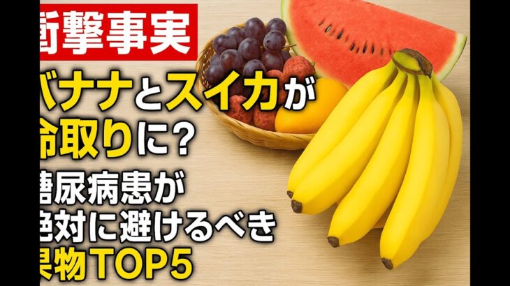 【衝撃事実】バナナとスイカが命取りに？糖尿病患者が絶対に避けるべき果物TOP5！