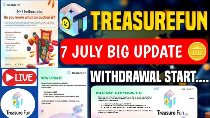 🪙Treasure NFT Fun New Update Today| Treasure NFT Withdrawal New Update