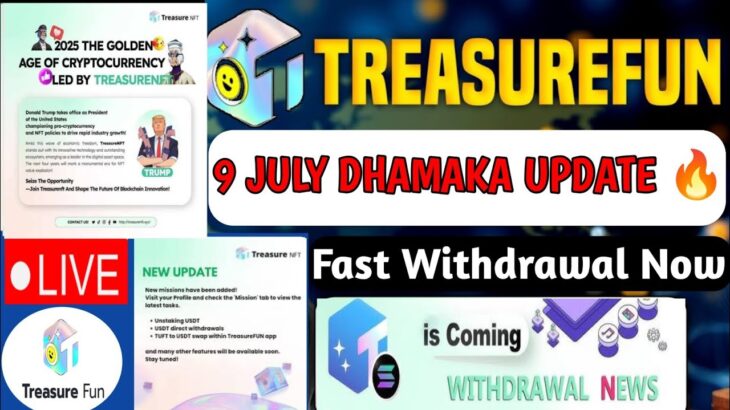 🪙🪙🪙Treasure NFT Fun New Update Today| Treasure NFT Withdrawal New Update