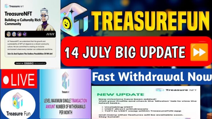 Treasure fun new update today! Treasure NFT new update today! Treasure! Bank transfer