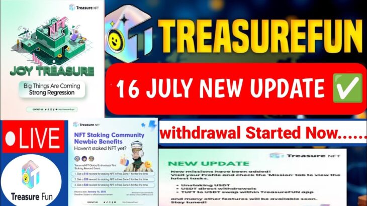 Treasure fun new update today! Treasure NFT new update today! Treasure! Bank transfer