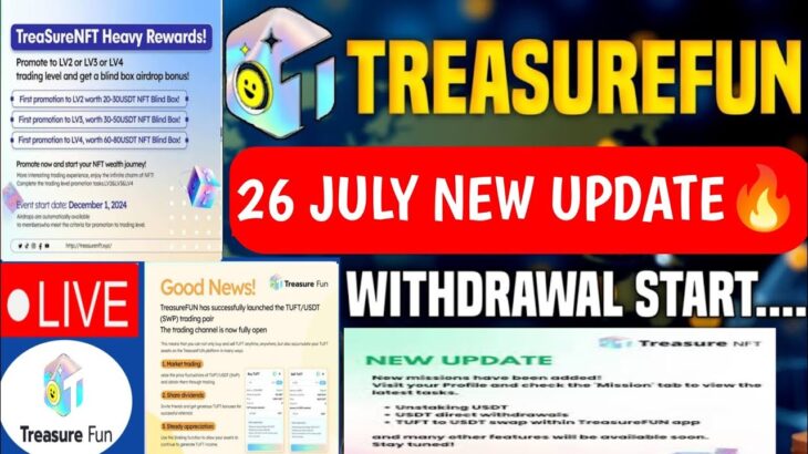 Treasure fun  new update today!Treasure NFT new update! MobiKwik withdrawal problem! meesho!Flipkart