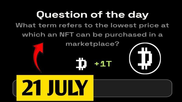 What term refers to the lowest price at which an NFT can be purchased in a marketplace?