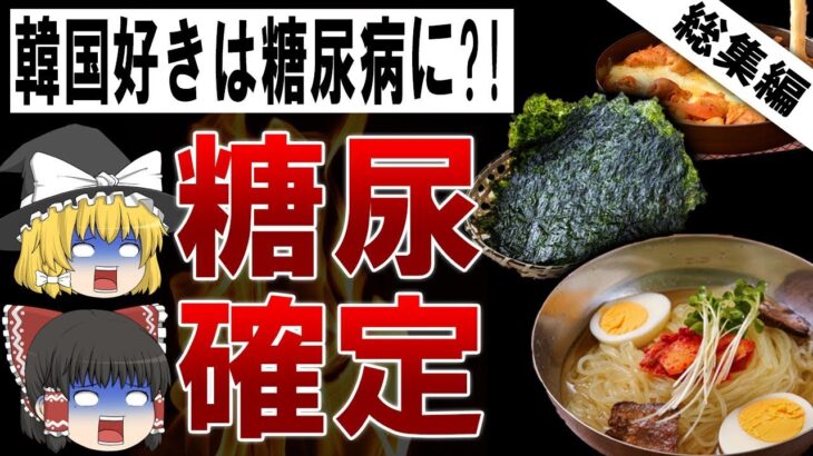 【総集編】好きな人ほぼ全員、早くに糖尿病になっていました！糖尿病絶対に食べてはいけない韓国料理の闇【ゆっくり解説】