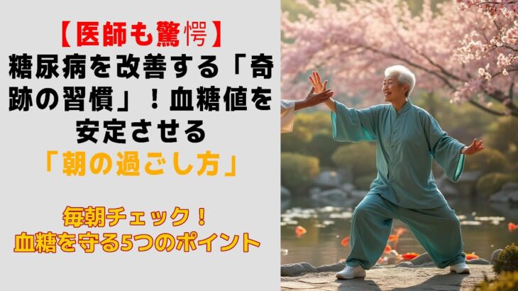 【医師も驚愕】糖尿病を改善する「奇跡の習慣」！血糖値を安定させる「朝の過ごし方」