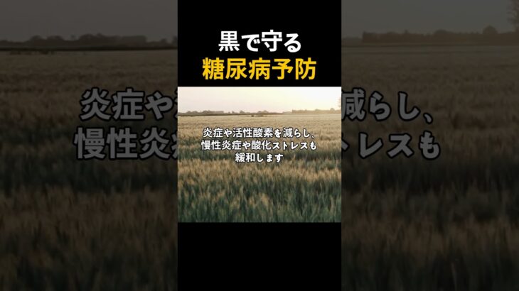 黒で守る糖尿病予防