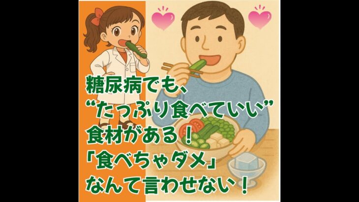 糖尿病でも食べていい食品がいっぱいある。それらを組み合わせて美味しいものをいっぱい作ってね。