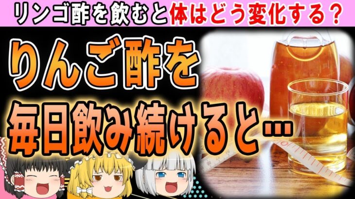 【ゆっくり解説】ダイエットや糖尿病の予防に⁉リンゴ酢を飲み続けると起こる変化とは