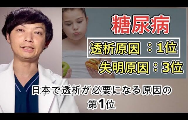 【糖尿病の基本】2分で解説【代謝専門医】#マンジャロ　#オゼンピック　#リベルサス　#ウゴービ　#ゼップバウンド　#食欲低下　#副作用　#1型　#2型　#肥満　#減量　#透析　#失明　#合併症