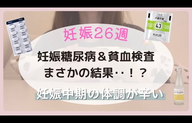 [妊娠26週]妊娠糖尿病&貧血検査結果📝薬の処方と妊娠中期の体のリアルな悩み😭