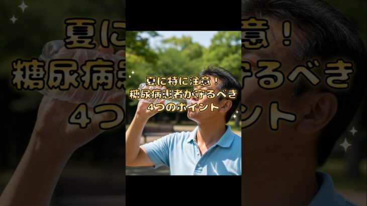 「夏に特に注意！糖尿病患者が守るべき4つのポイント」