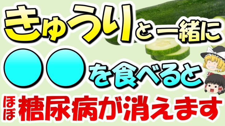 きゅうりと〇〇を一緒に食べると糖尿病が消える！？血糖値を安定させる食べ物5選【ゆっくり解説】