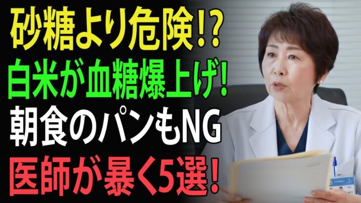 糖尿病患者必見！血糖値が爆発的に上がる食品とは？砂糖より危険な5選を医師が暴露｜高齢者の健康