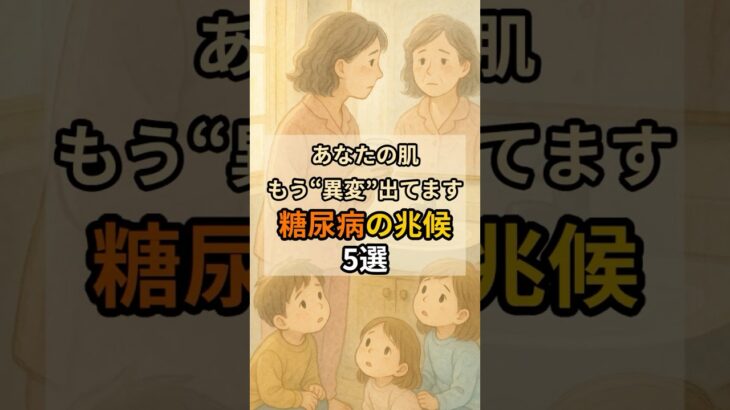 あなたの肌もう異変出てます、糖尿病の兆候5選 #40代からの健康  #健康習慣  #shorts