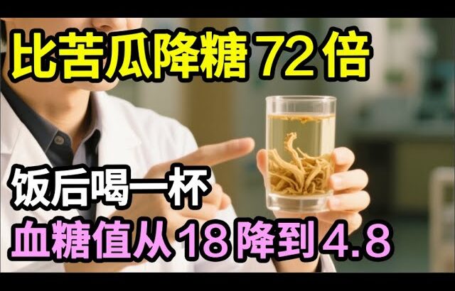 糖尿病的救星找到了！它比苦瓜降糖72倍，饭后喝一杯，血糖值从18降到4.8！一生远离糖尿病【饮食养生大智慧】