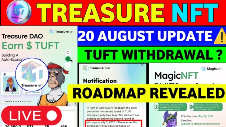 Good News🥰 Treasure NFT New Update Today | Treasure FUN New Update Today | Withdrawal Problem