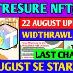 Good News😱 Treasure NFT New Update | Treasure FUN New Update Today | Treasure Nft Withdrawal Updates