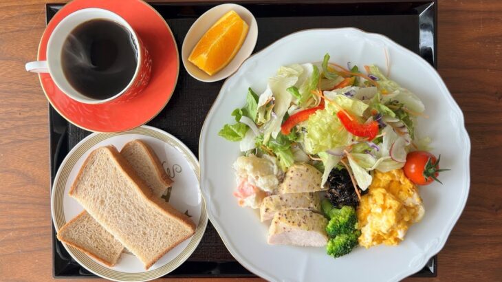 【糖尿病の食事】サラダチキン&ひじきのサラダ。外食なら野菜たっぷり！のビュッフェ！糖尿病患者が血糖値改善の食事・レシピ・献立・作り方を紹介。HbA1cの数値を良くしたい。